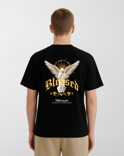 Blessed - Camiseta Oversize Estampada
