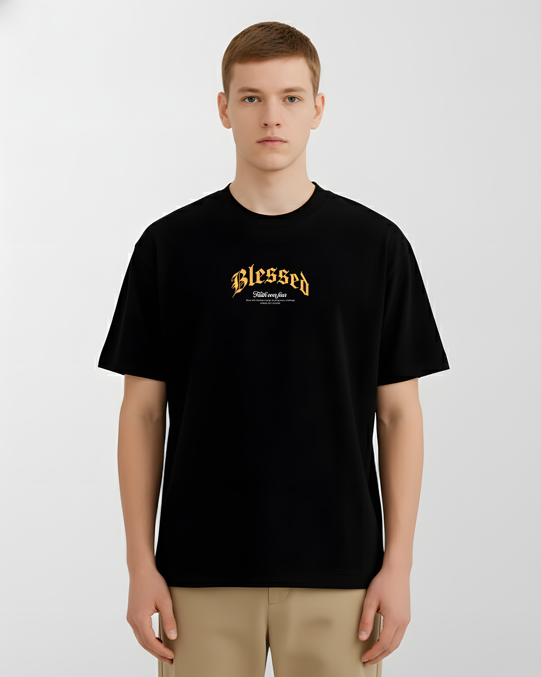 Blessed - Camiseta Oversize Estampada