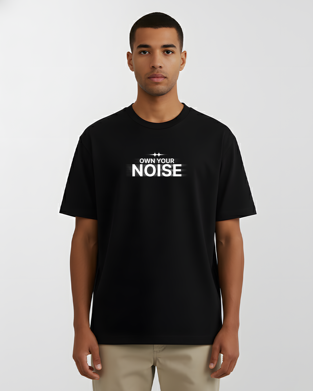Own Your Noise - Camiseta Oversize Estampada